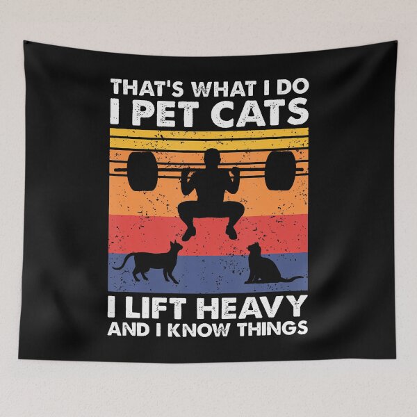 Item preview, Lift Heavy Pet Cats I Know Things designed and sold by nyuliosaero.