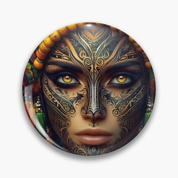 Item preview, Earthbound Empress – Tribal Spirit Portrait designed and sold by Okmanoo.