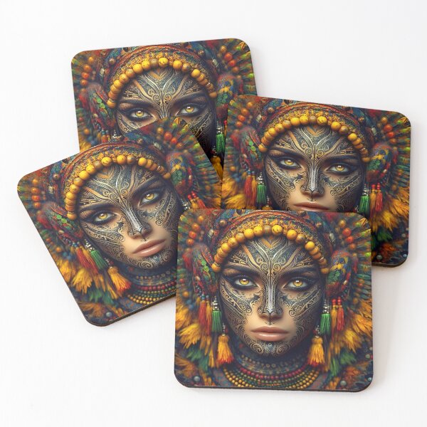 Item preview, Earthbound Empress – Tribal Spirit Portrait designed and sold by Okmanoo.