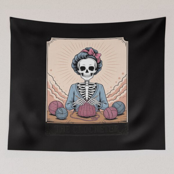 Item preview, Skeleton The Crocheter Mom Tarot Card Knitter Crochet Lover designed and sold by tlallimicrichi.