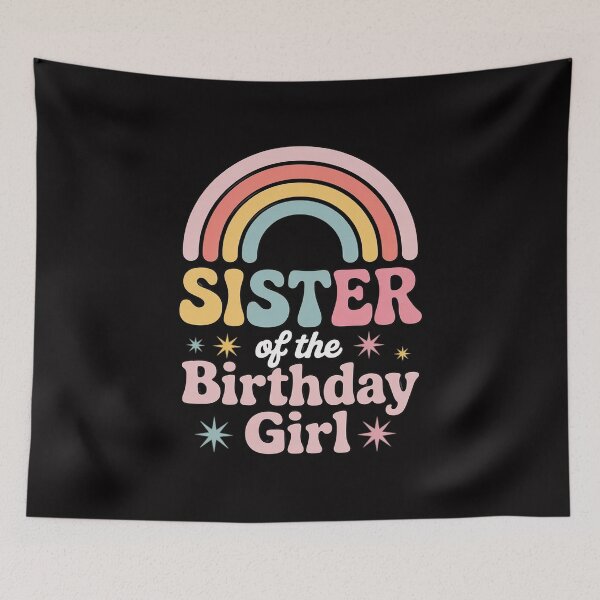 Item preview, Sister of Birthday Girl Boho Rainbow Party Supplies designed and sold by tlallimicrichi.