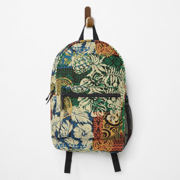 Item preview, Colorful Retro Hawaiian Tropical Hibiscus, Palm, Monstera,Tapa Floral designed and sold by RetroMaggie.