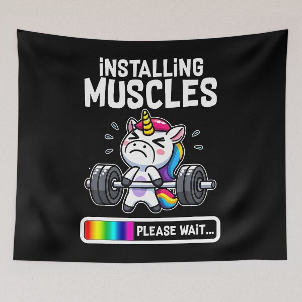 Item preview, Installing Muscles Please Wait Unicorn designed and sold by nyuliosaero.