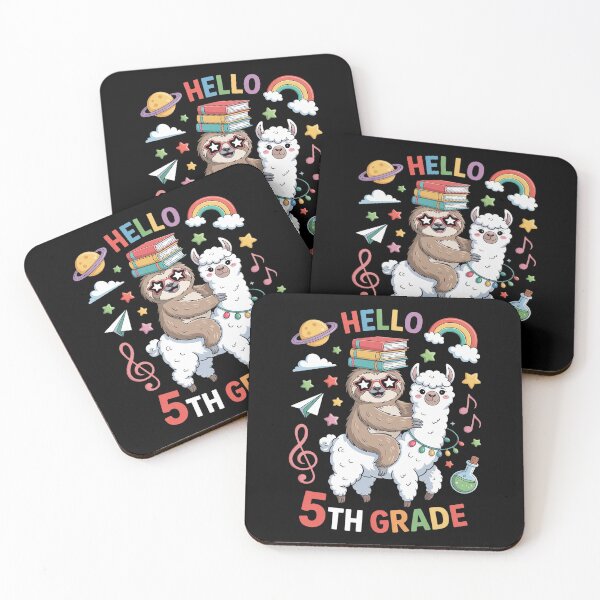 Item preview, Kids Fifth Grade Squad Cute Llama Sloth Back To School designed and sold by RonnasJackson.
