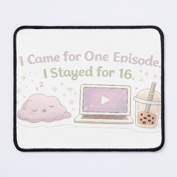 Item preview, I Came for One Episode, Stayed for 16 – Funny K-Drama Sticker designed and sold by Soft Seoul Studio.