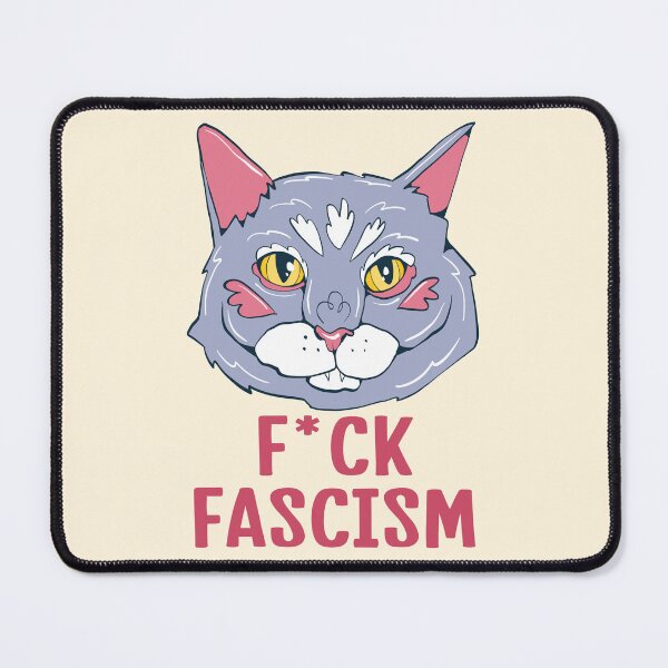 Item preview, Eff Fascism - feisty blue cat art designed and sold by crestfallenmermaid.