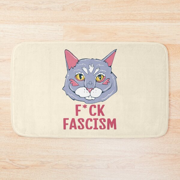 Item preview, Eff Fascism - feisty blue cat art designed and sold by crestfallenmermaid.