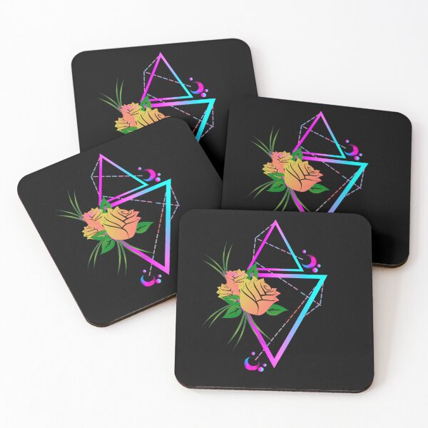 Item preview, Neon Geometry Rose Abstract Illustration designed and sold by NNAANN.