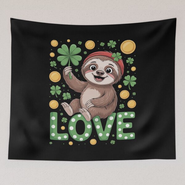 Item preview, Leprechaun Sloth love Irish Shamrock St Patricks Day 2026 designed and sold by RonnasJackson.