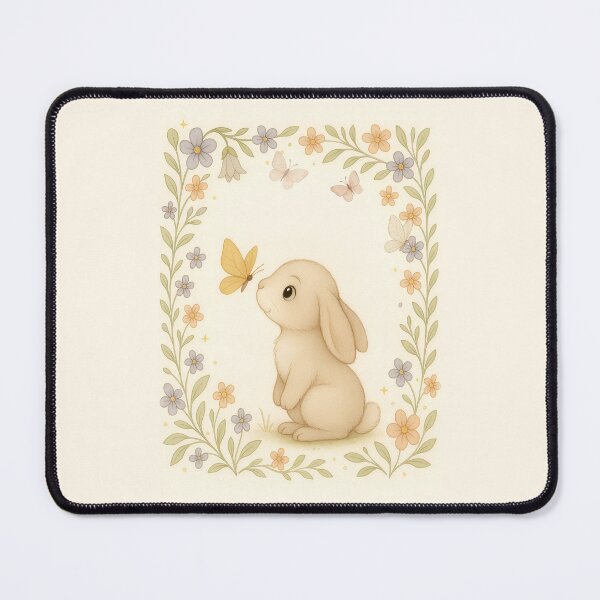Item preview, Bunny & Butterfly – Whimsical Storybook Animal Art for Kids from FunscapeHQ designed and sold by FunscapeHQ.