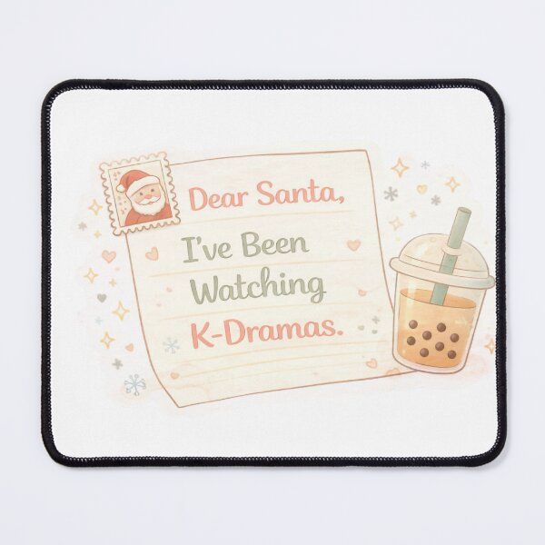 Item preview, Dear Santa, I’ve Been Watching K-Dramas – Cute Christmas K-Drama Sticker designed and sold by Soft Seoul Studio.