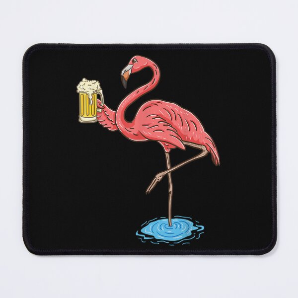 Item preview, Flamingo Drinking Beer Retro designed and sold by PhyllisHelen.
