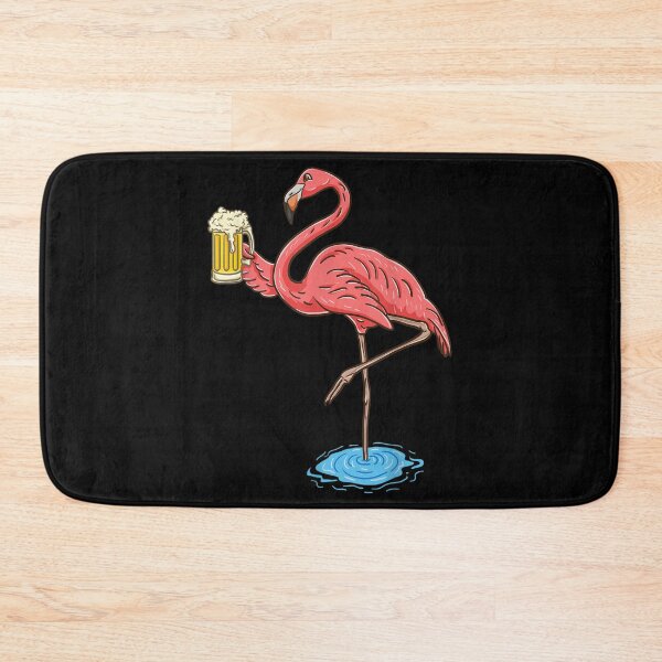 Item preview, Flamingo Drinking Beer Retro designed and sold by PhyllisHelen.