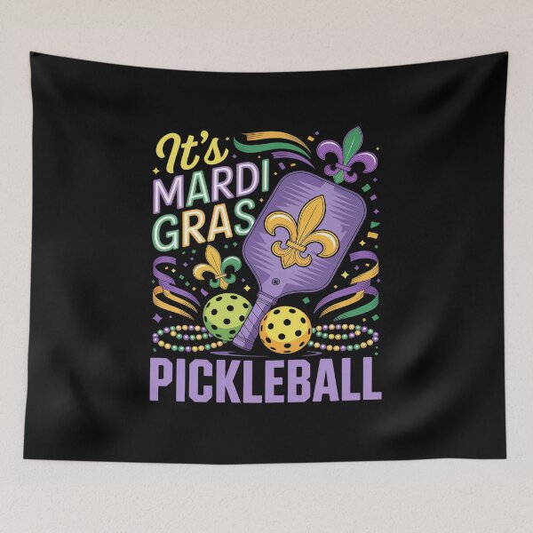 Item preview, Mardi Gras Pickleball Player Team Costume Masked Beads designed and sold by RonnasJackson.