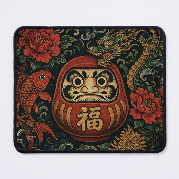 Item preview, Floral Daruma of Perseverance designed and sold by pecussoul.
