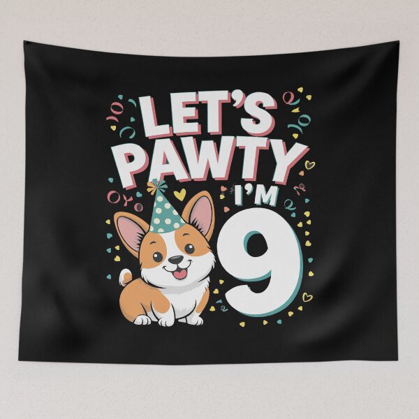 Item preview, Let's Pawty Corgi Birthday  designed and sold by Rrettgison.