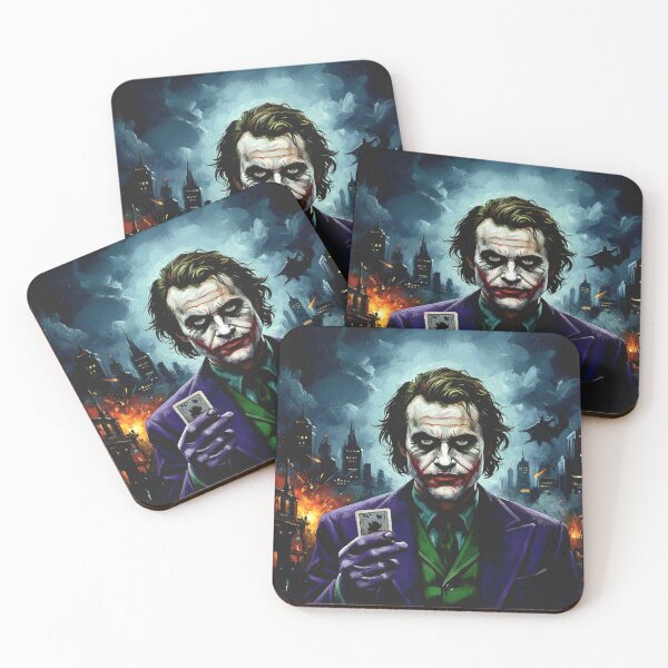Item preview, Clown Prince of Crime Portrait | Anarchist Villain Impasto Art | Urban Chaos Playing Card Poster designed and sold by Art's Diner.