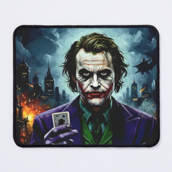 Item preview, Clown Prince of Crime Portrait | Anarchist Villain Impasto Art | Urban Chaos Playing Card Poster designed and sold by Art's Diner.