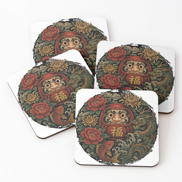 Item preview, Floral Fortune Daruma designed and sold by pecussoul.