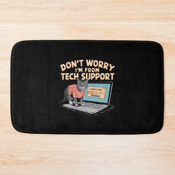 Item preview, Don't Worry I'M From Tech Support Funny Cat designed and sold by cordfried3h.