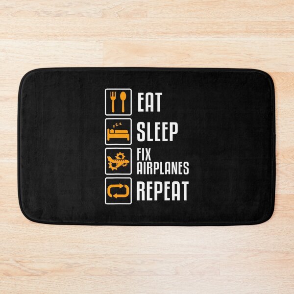 Item preview, Eat Sleep Fix Airplanes Repeat Funny Aircraft Mechanic Crew designed and sold by cordfried3h.