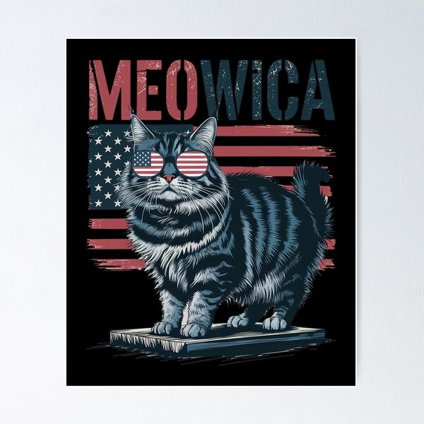 Artikelvorschau, Merica Patriotische Maine-Coon-Katze, Meowica 4. Juli-Katze entworfen und verkauft von Rrettgison.