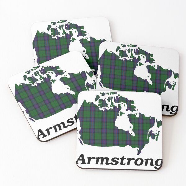 Item preview, Armstrong Clan Tartan on Map of Canada (with name) designed and sold by clantartans.