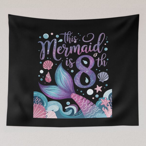 Item preview, Mermaid is 8 Yrs Old 8th Birthday Girl Mermazing Theme designed and sold by Rrettgison.