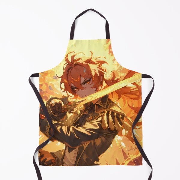 Item preview, Diluc Genshin Impact Fiery Knight Anime Boy designed and sold by thedarvills.