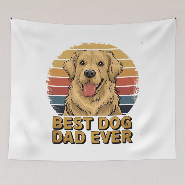 Item preview, Men's Mens Quote Best Dog Dad Ever Vintage Golden designed and sold by Rrettgison.