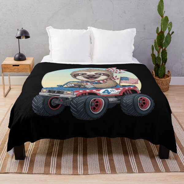 Item preview, Patriotic Sloth 4th July Monster Truck American designed and sold by Rrettgison.