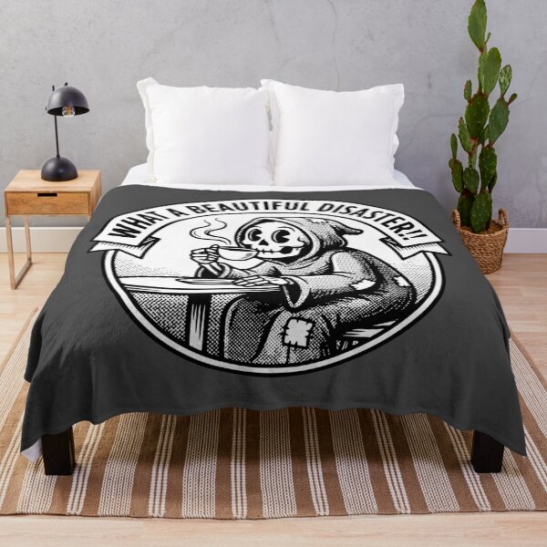 Item preview, Beautiful Disaster Coffee Grim Reaper Retro Cartoon designed and sold by neverhappened.