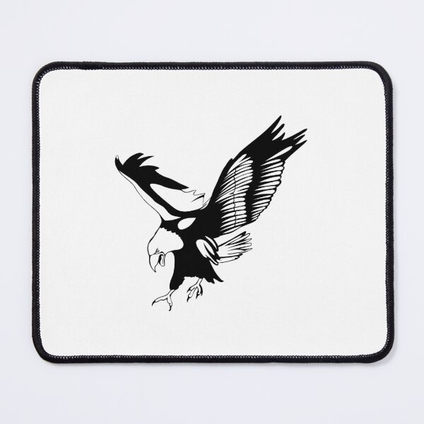Item preview, Majestic Flying Eagle Silhouette – Black and White Bird of Prey Design designed and sold by Fashion Empire.