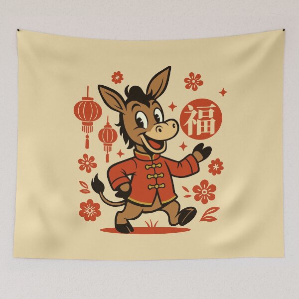 Item preview, Lunar New Year Donkey designed and sold by Ghost on Toast.