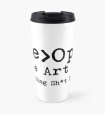 DevOps is the Art of getting work done Travel Mug