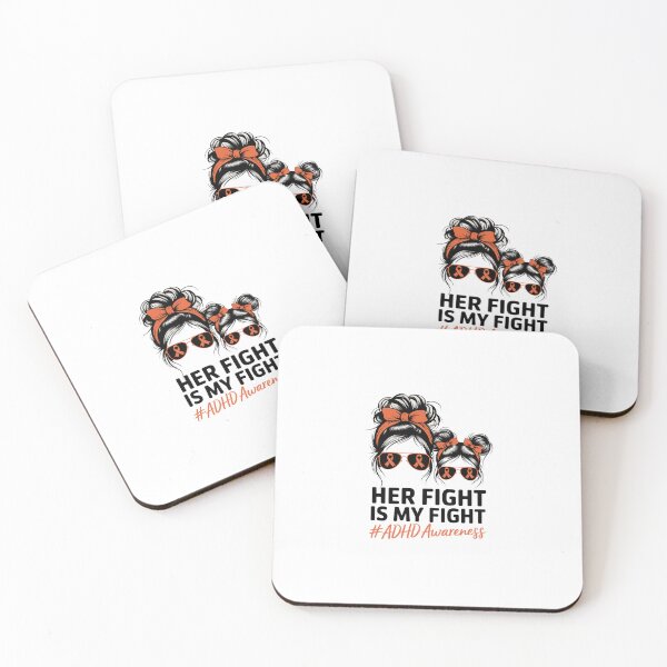 Item preview, Messy Bun Hair Her Fight Is My Fight ADHD Mom ADHD Awareness designed and sold by Rrettgison.