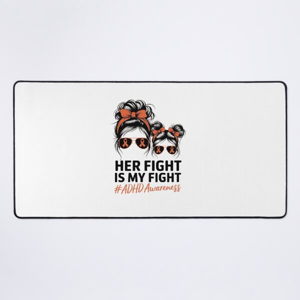 Item preview, Messy Bun Hair Her Fight Is My Fight ADHD Mom ADHD Awareness designed and sold by Rrettgison.