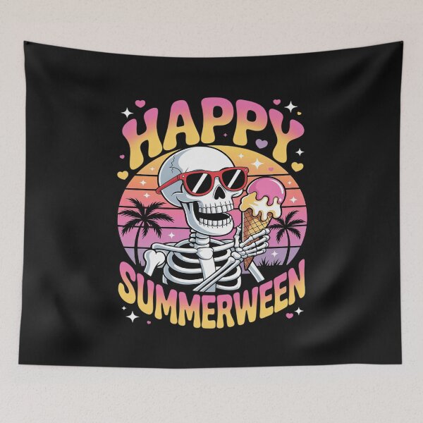 Item preview, Summer Watermelon Happy Summerween Skeleton designed and sold by Eskomeranola.