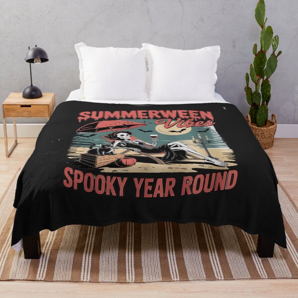 Item preview, Summerween Vibes Summer Halloween Spooky Skeleton Beach designed and sold by Eskomeranola.