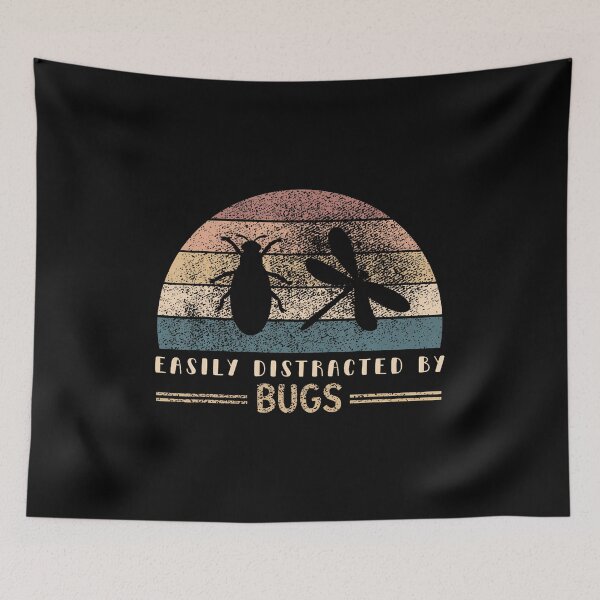Item preview, Easily Distracted By Bugs Retro Insects Bugs Lover designed and sold by reeneregen.