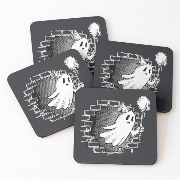 Item preview, Sad Birthday Ghost Social Anxiety Retro Cartoon designed and sold by neverhappened.