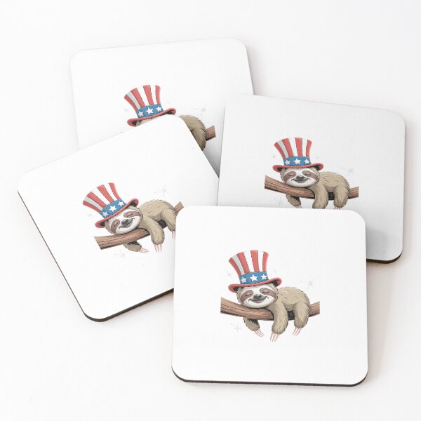Item preview, Sloth American Funny 4th of July America USA designed and sold by Rrettgison.