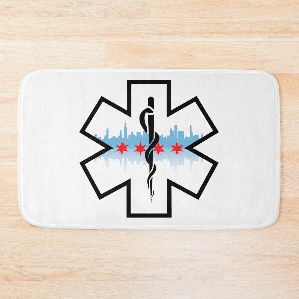 Item preview, Chicago Skyline EMS Star of Life (White Background) designed and sold by BerlinerKatzen.