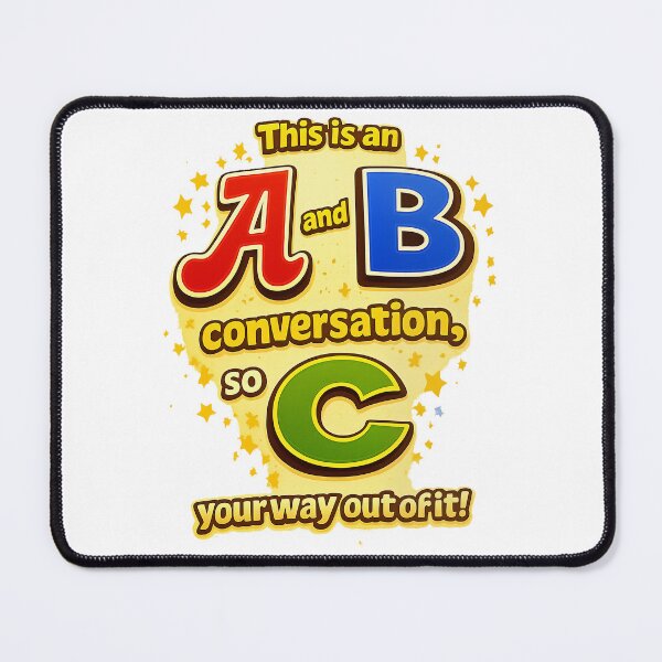 Item preview, This Is an A and B Conversation | Retro Boundary Humor Typography designed and sold by PaisleyMarten.