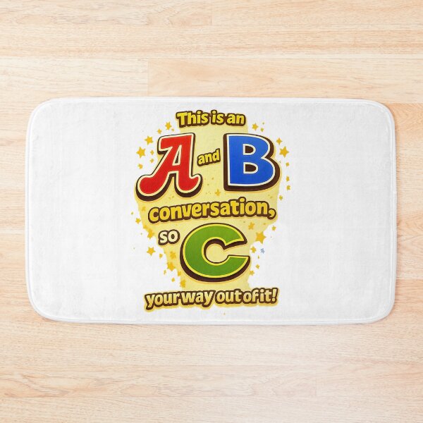 Item preview, This Is an A and B Conversation | Retro Boundary Humor Typography designed and sold by PaisleyMarten.