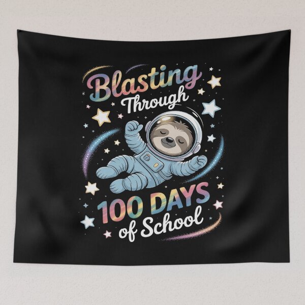 Item preview, Sloth Blasting Through 100 Days of School 100th Day Boy designed and sold by Rrettgison.