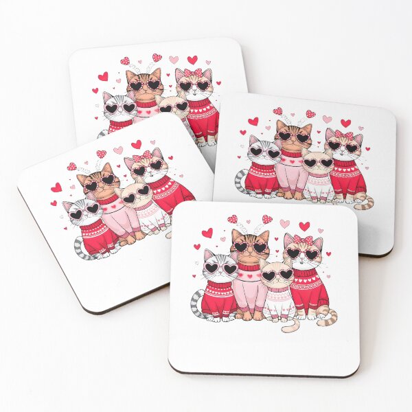 Item preview, Valentine's Day Cats designed and sold by Suslyakovasamui.