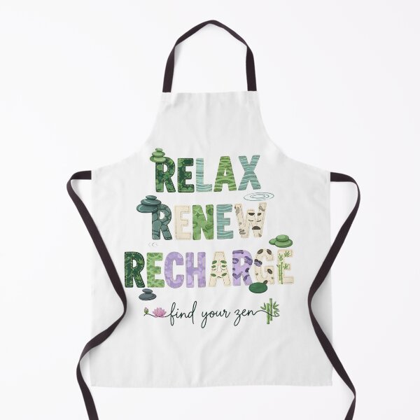 Item preview, Relax Renew Recharge – Find Your Zen" Spa Wellness Typography Art – Mindfulness Meditation Design designed and sold by Luminari Creations.