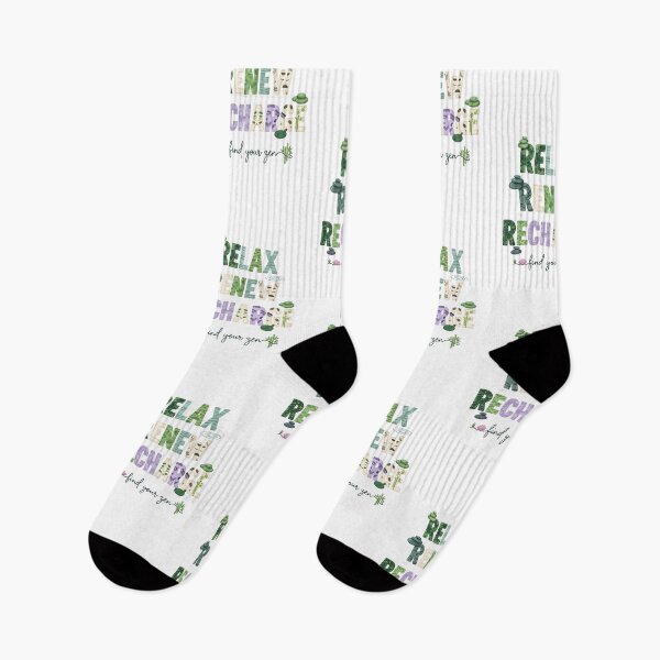 Item preview, Relax Renew Recharge – Find Your Zen" Spa Wellness Typography Art – Mindfulness Meditation Design designed and sold by Luminari Creations.