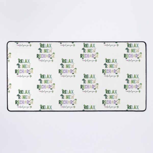 Item preview, Relax Renew Recharge – Find Your Zen" Spa Wellness Typography Art – Mindfulness Meditation Design designed and sold by Luminari Creations.